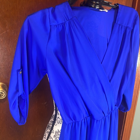 Women electric blue dress - Picture 3 of 5